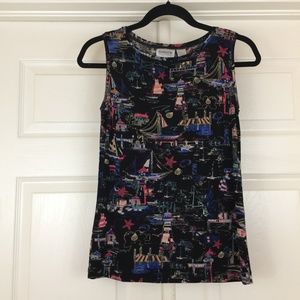 Chico's Travelers nautical print sleeveless top 0